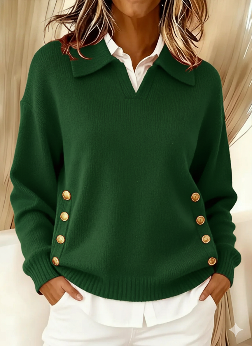 Antonietta | Sweater with Polo Collar and Buttons