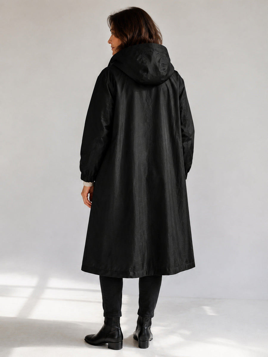 Theodora | Hooded Longline Trench Coat