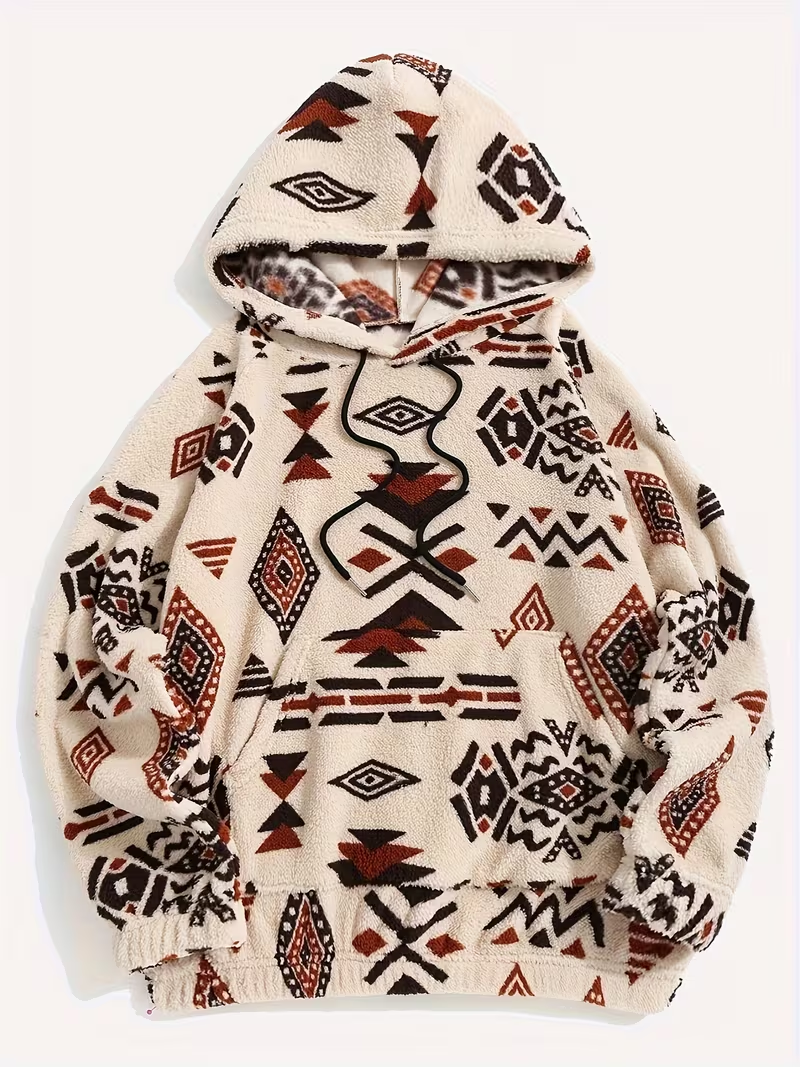 Everly | Aztec Plush Hoodie