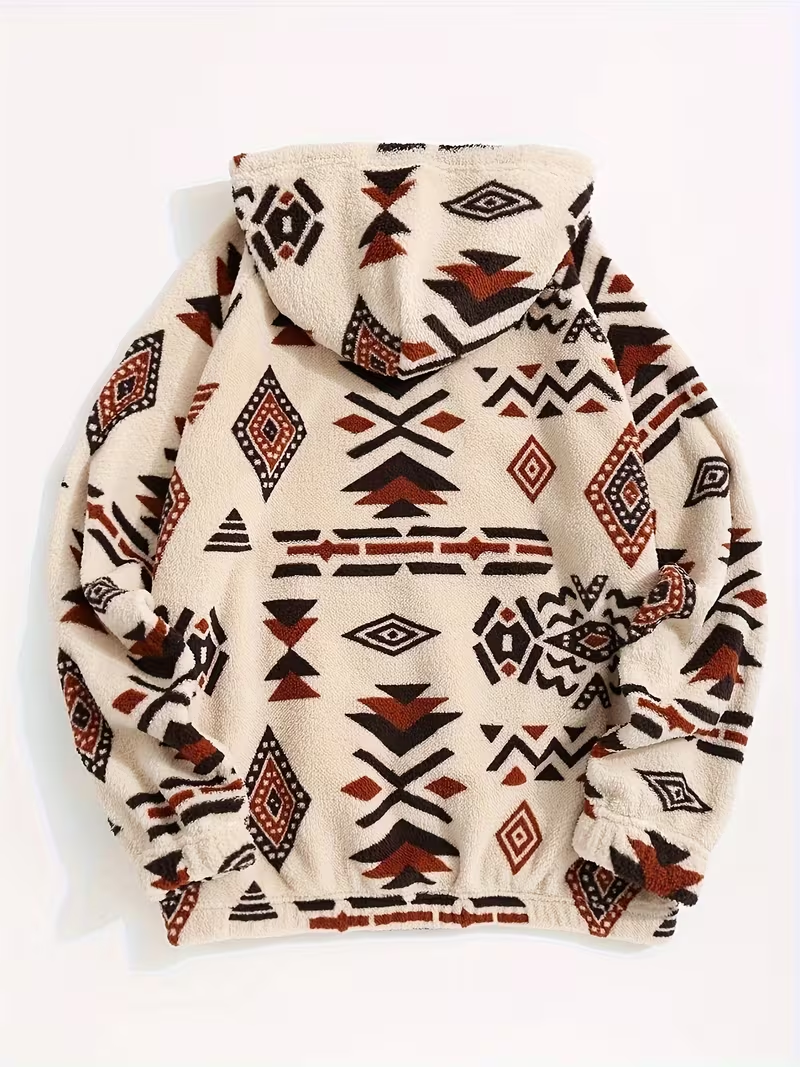Everly | Aztec Plush Hoodie