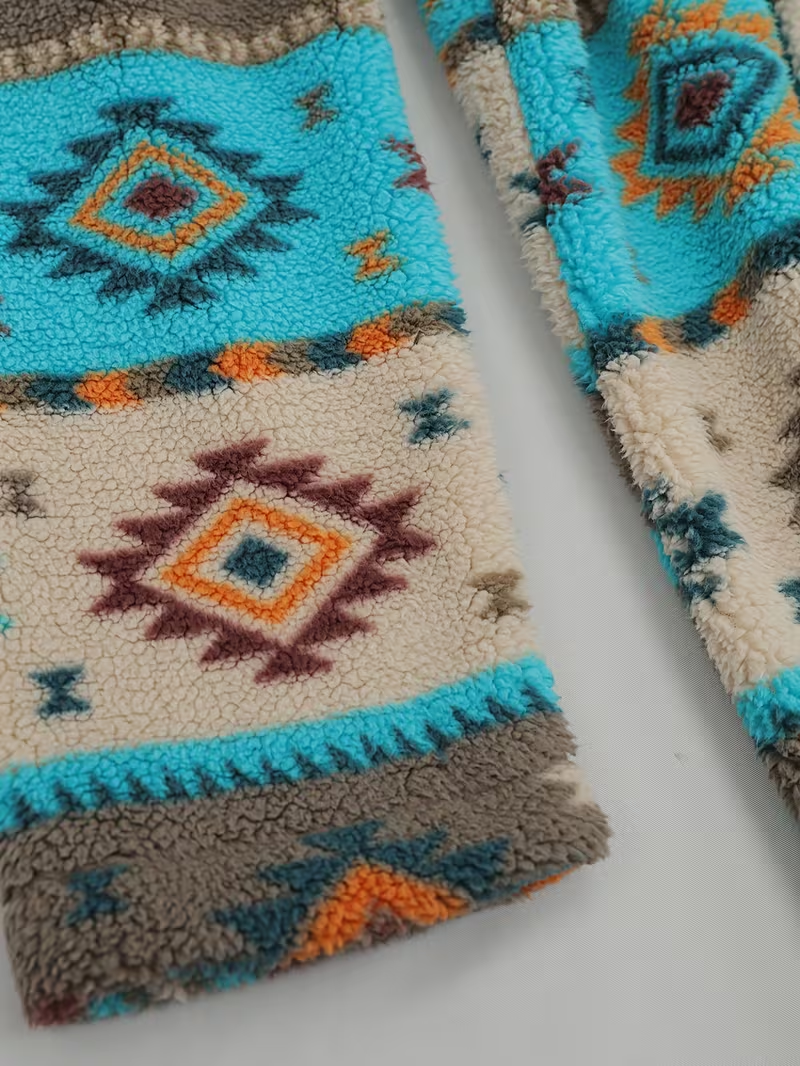 Winterbourne | Hooded Aztec Sherpa Coat