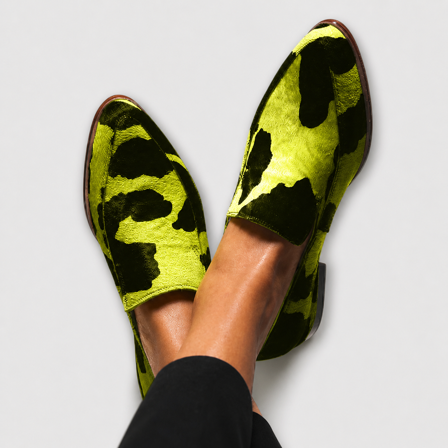 Paloma | Cow Print Loafers