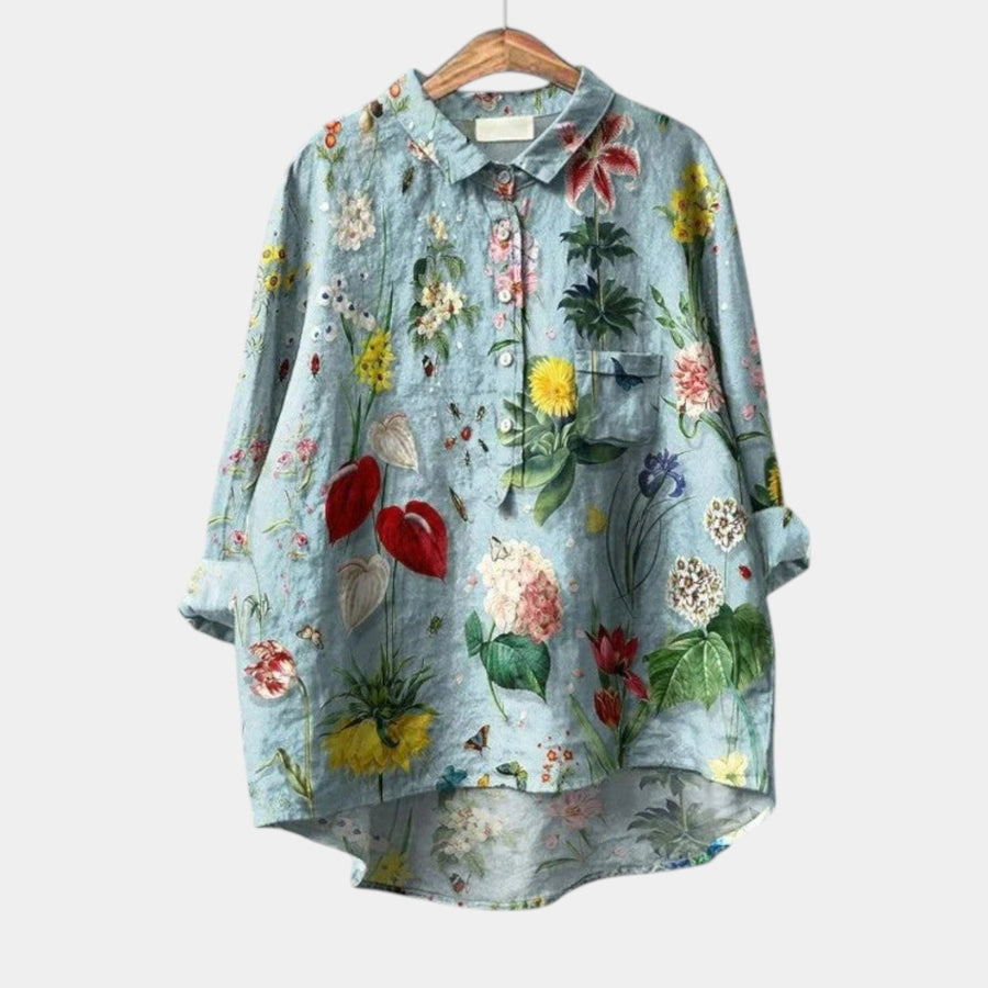 MELINDA™ - ELEGANT COMFORT PRINTED BLOUSE