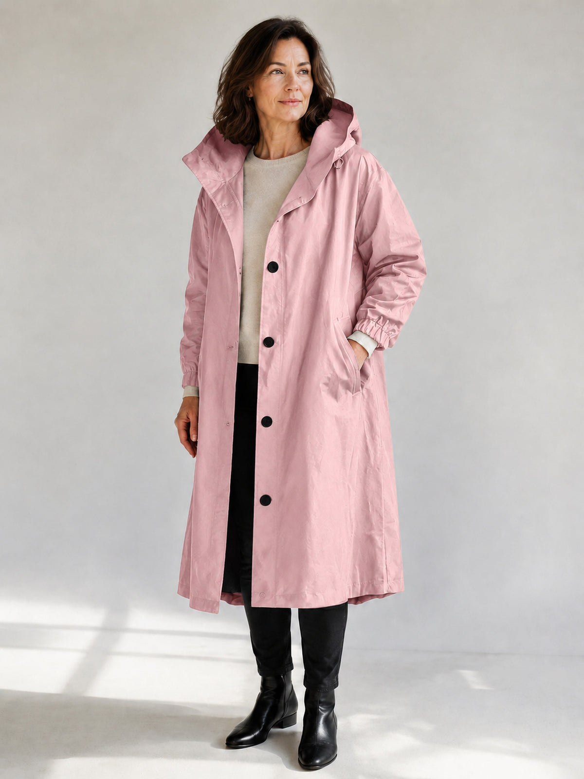 Theodora | Hooded Longline Trench Coat
