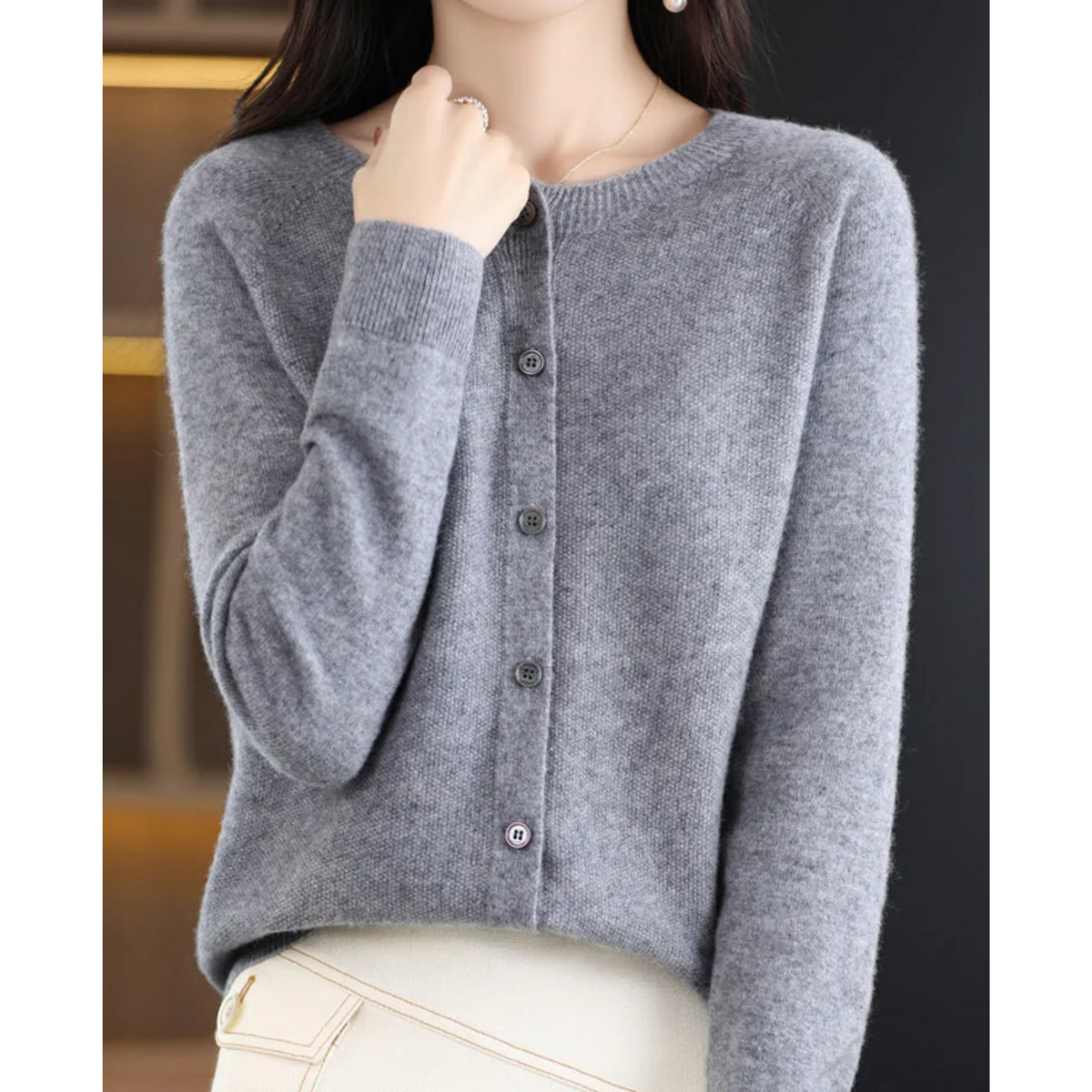 Mercy | Round Neck Cardigan