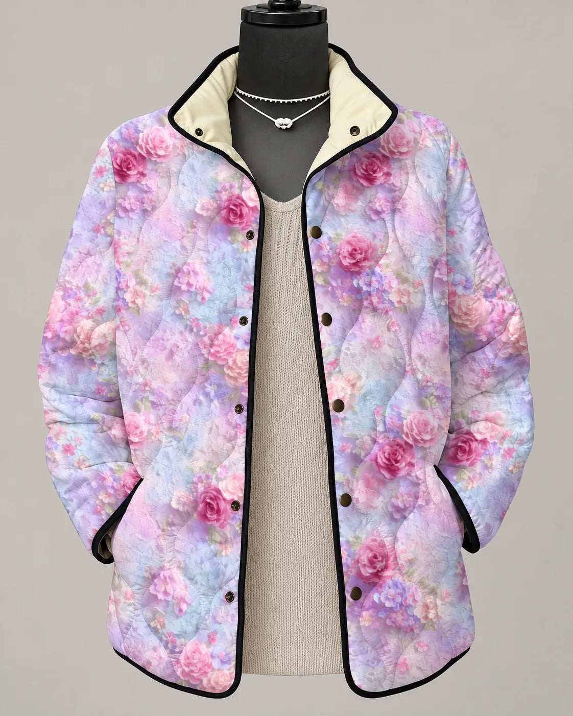 Lillian | Berry Patchwork Jacket