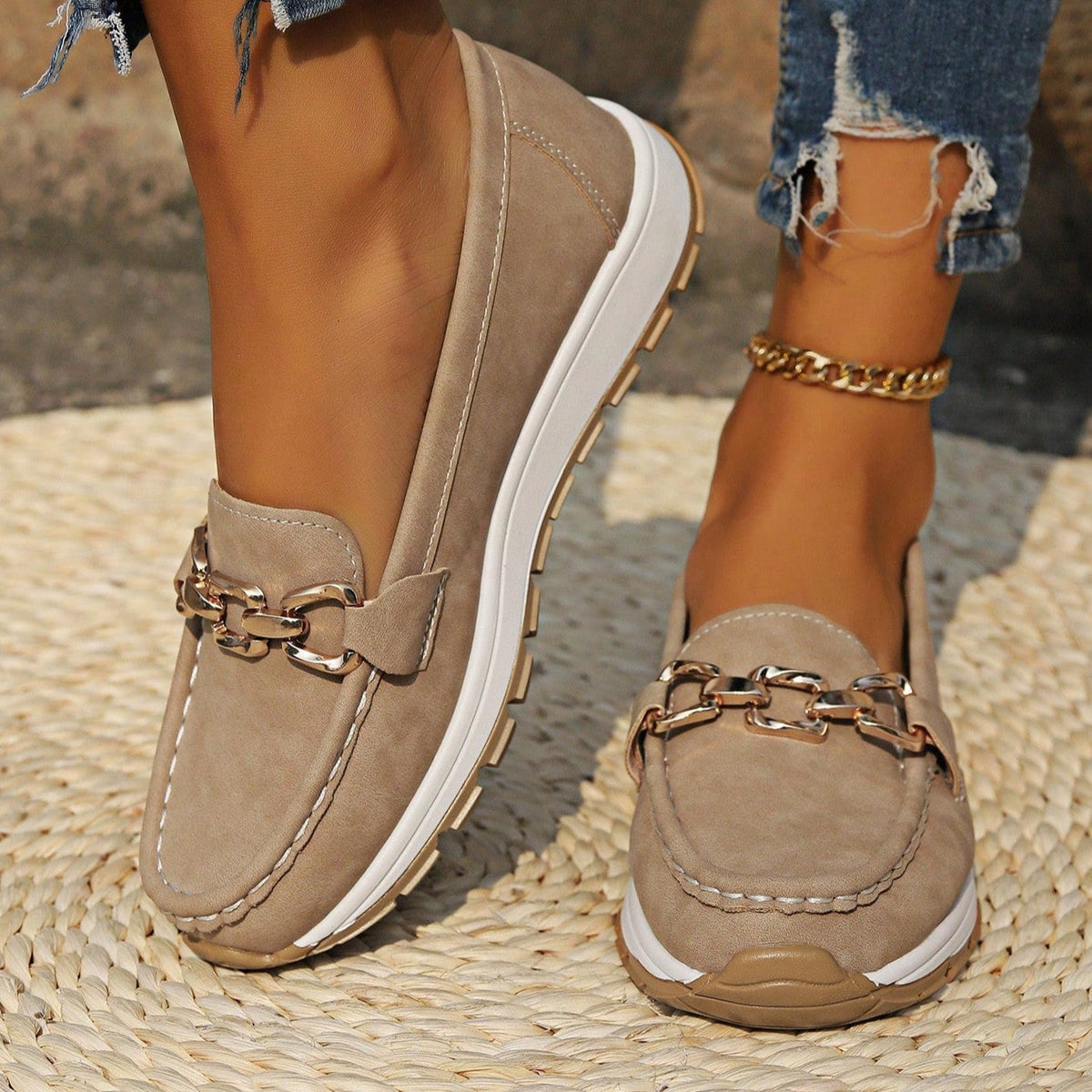 Ella | Flat Buckle Loafers