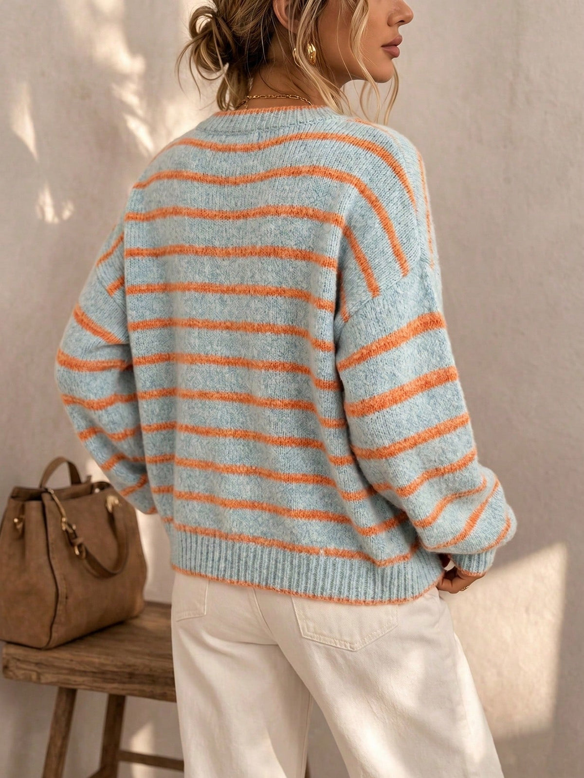 Astrid | Striped Knit Cardigan with Pockets