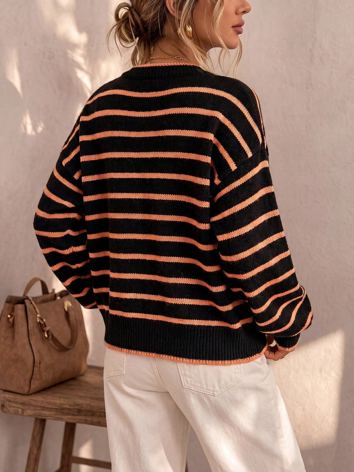 Astrid | Striped Knit Cardigan with Pockets