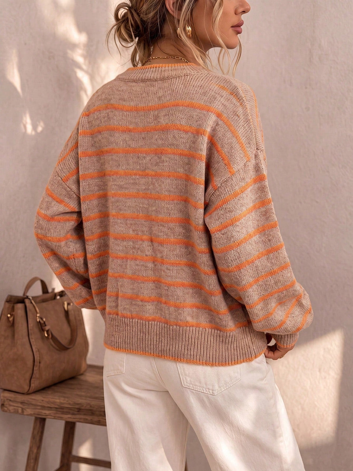 Astrid | Striped Knit Cardigan with Pockets