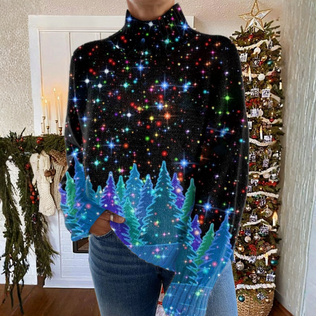 Zoe | Shiny Christmas Turtleneck