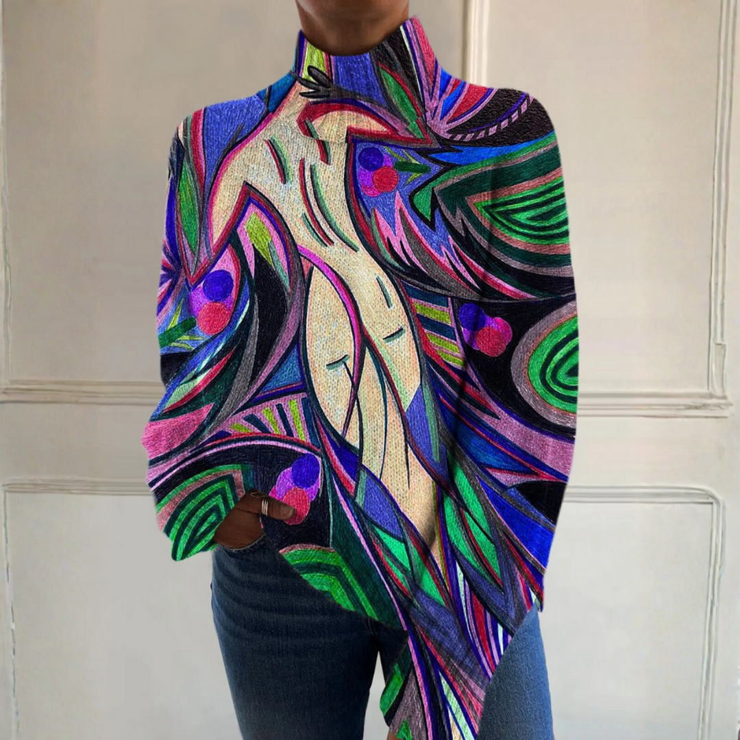 Grace | Retro Abstract Sweater