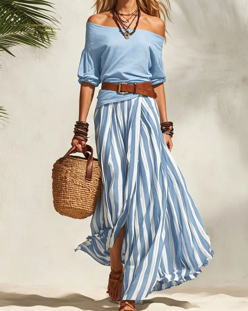 Madison | Striped Skirt Set