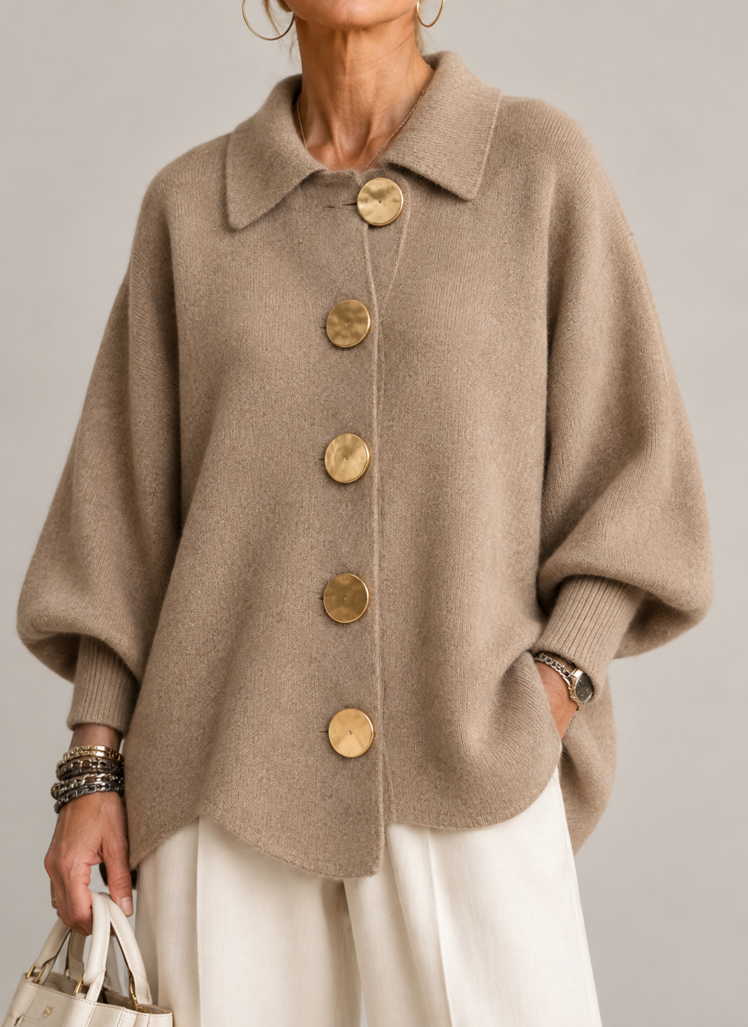 Ardelle | Oversized Collared Cardigan