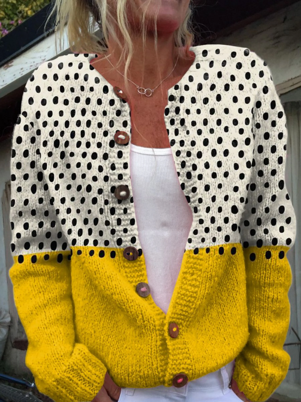 Maude | Color Block Button Cardigan