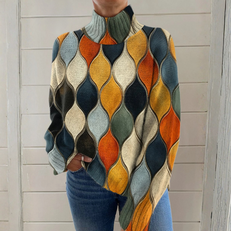 Ava | Abstract Pattern Turtleneck