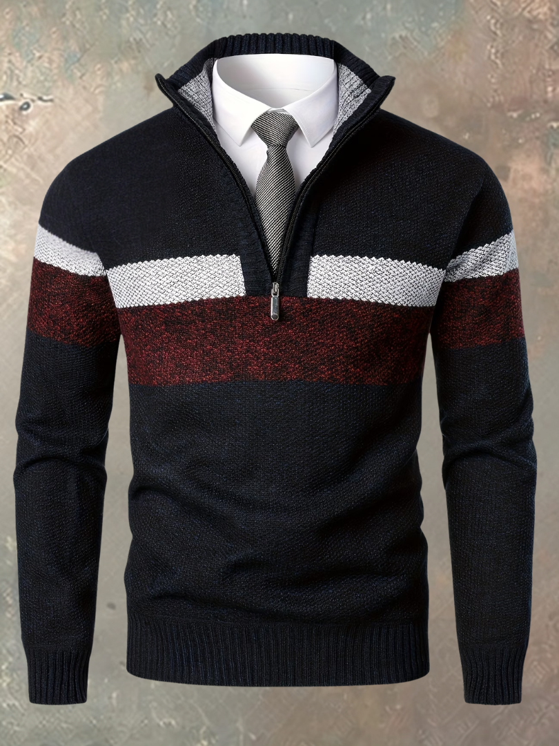 Damian | Elegant Half Zip Sweater