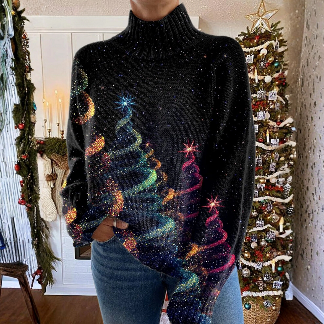 Stella | Glitter Christmas Tree Sweater