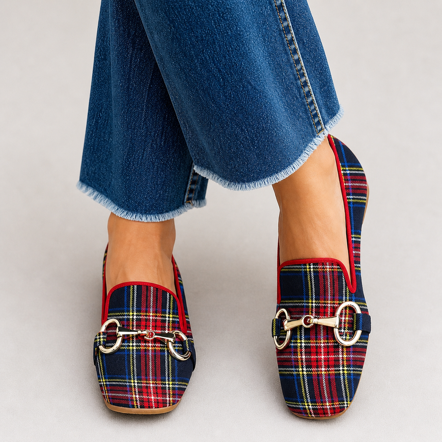 Mélani | Checkered Loafers