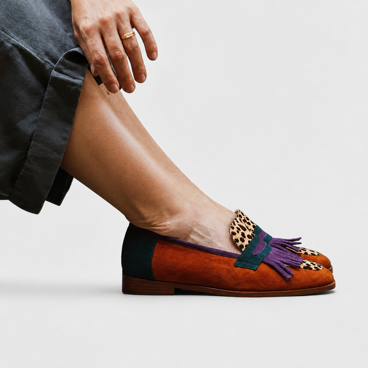 Fallon | Brown Leopard Loafers