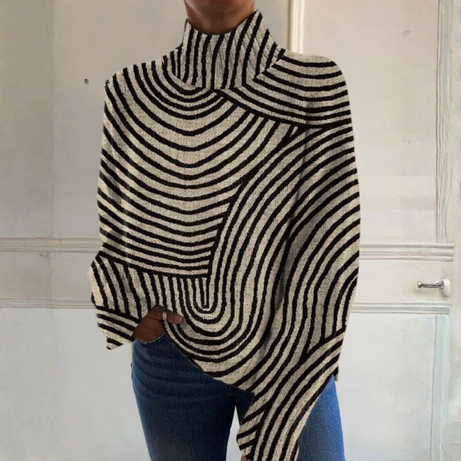 Harper | Vintage Hand-Drawn Turtleneck Sweater