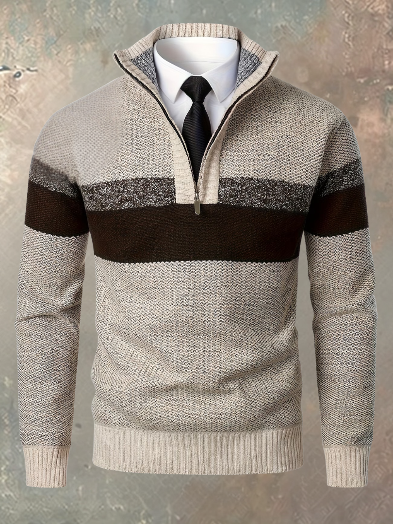 Damian | Elegant Half Zip Sweater