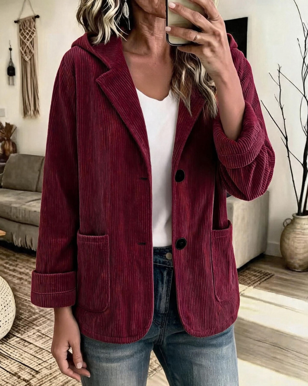 Brooke | Ribbed Hooded Jacket