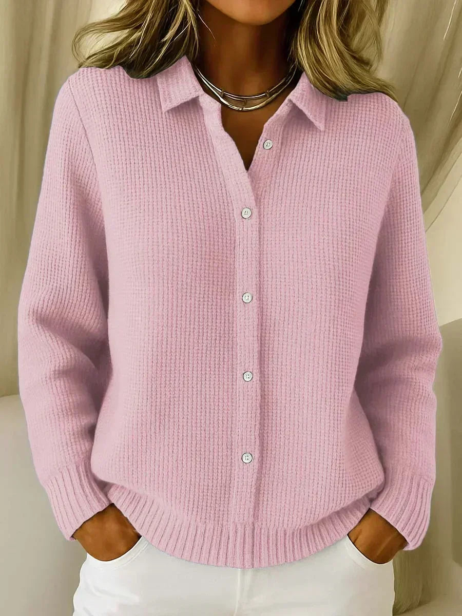 Romana | Textured Knit Cardigan with Buttons