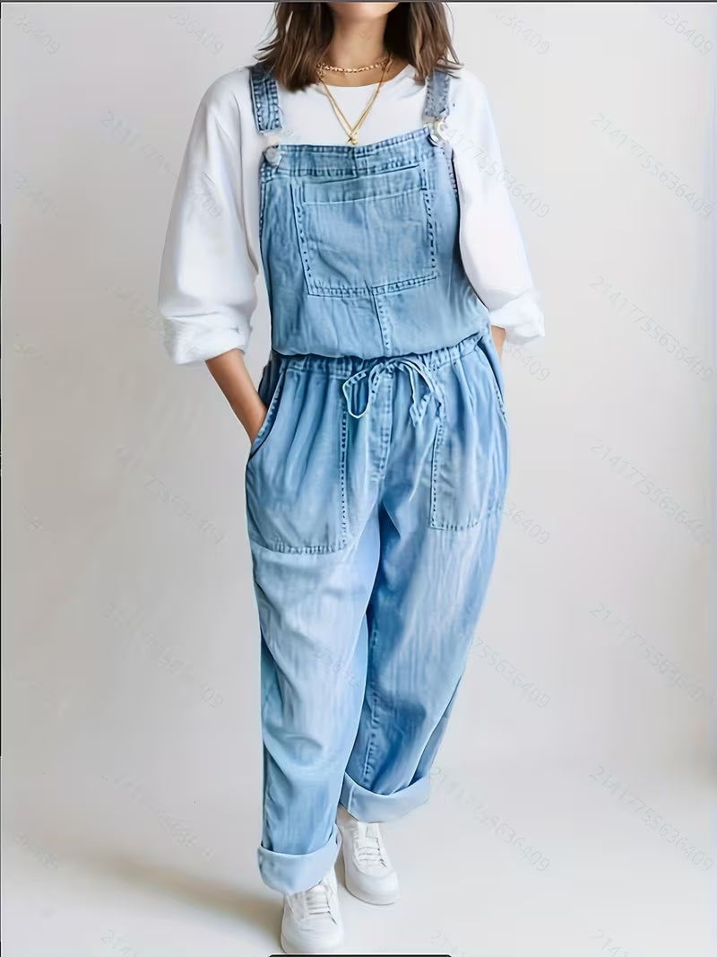 Everly | Button Front Denim Overalls