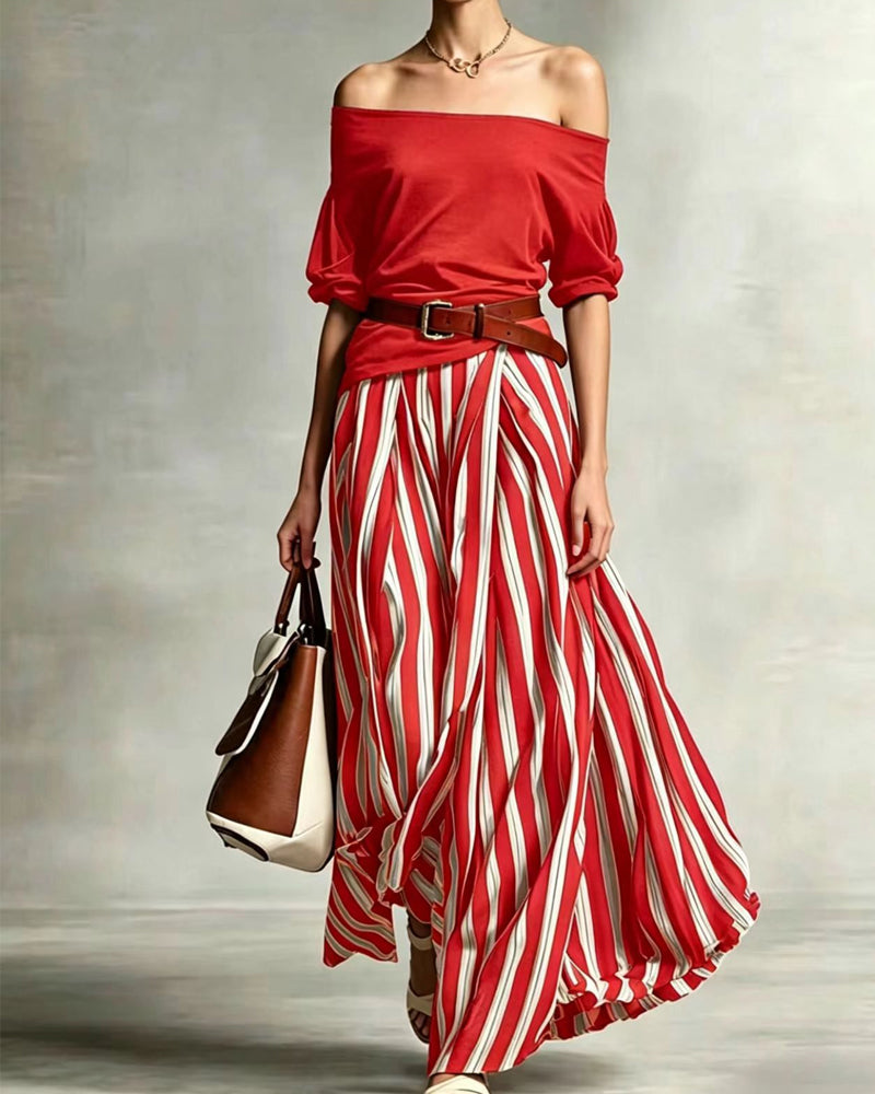 Madison | Striped Skirt Set