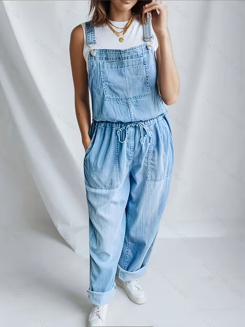 Everly | Button Front Denim Overalls