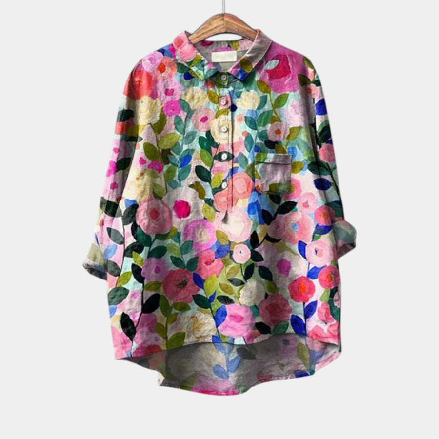 CLAIRE™ - ELEGANT COMFORT PRINTED BLOUSE
