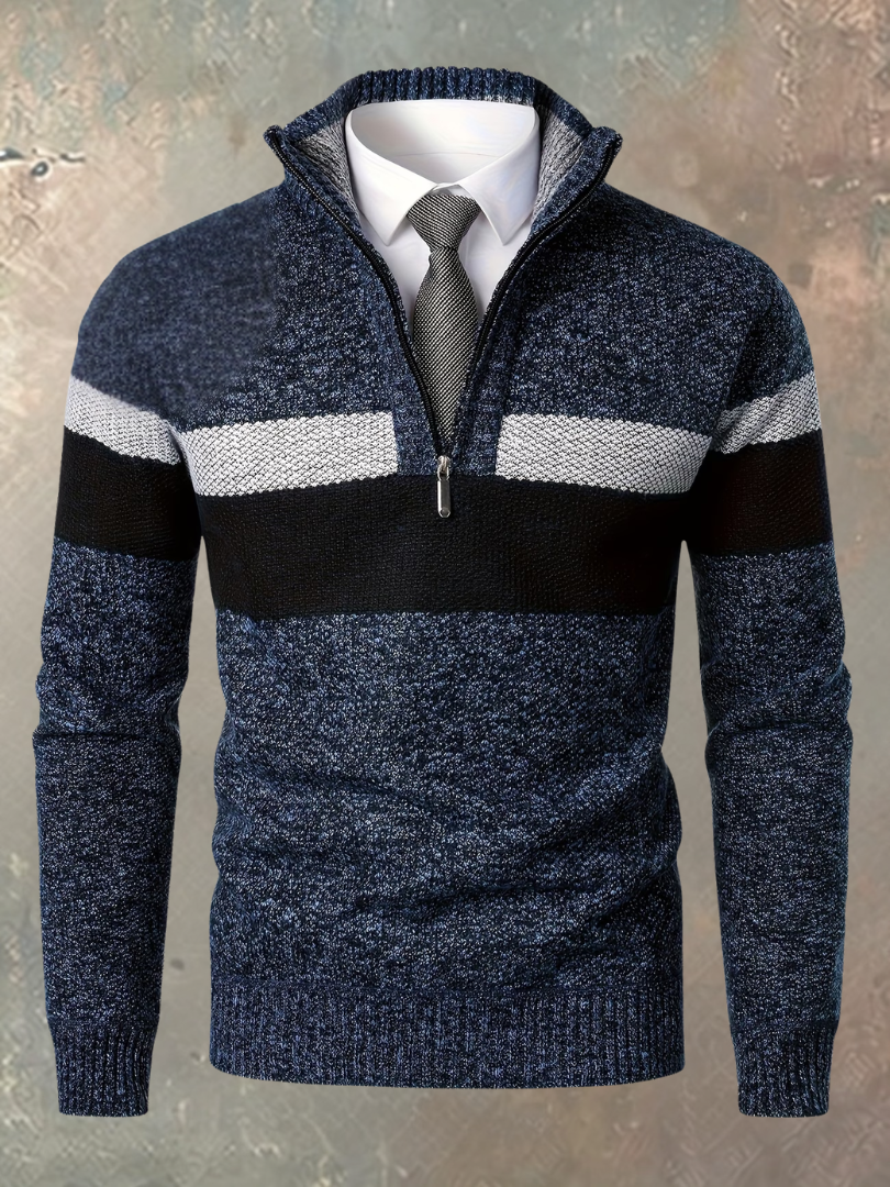 Damian | Elegant Half Zip Sweater