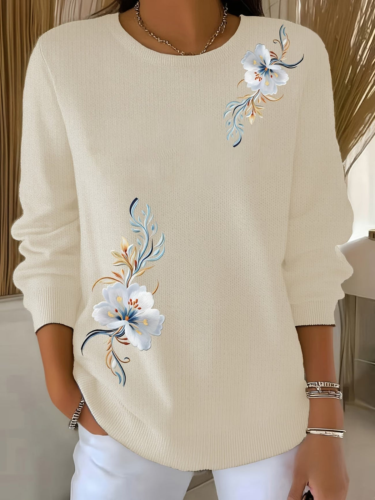 Meyla | Floral Long Sleeve Sweater