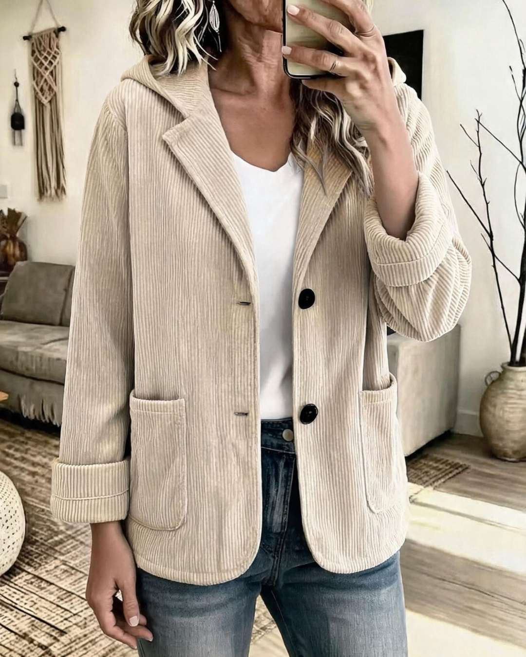 Brooke | Ribbed Hooded Jacket