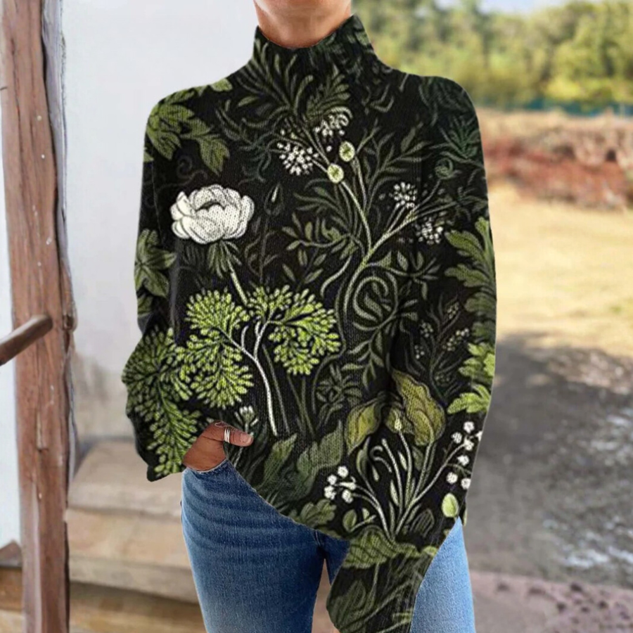Lily | Vintage Botanical Floral Sweater