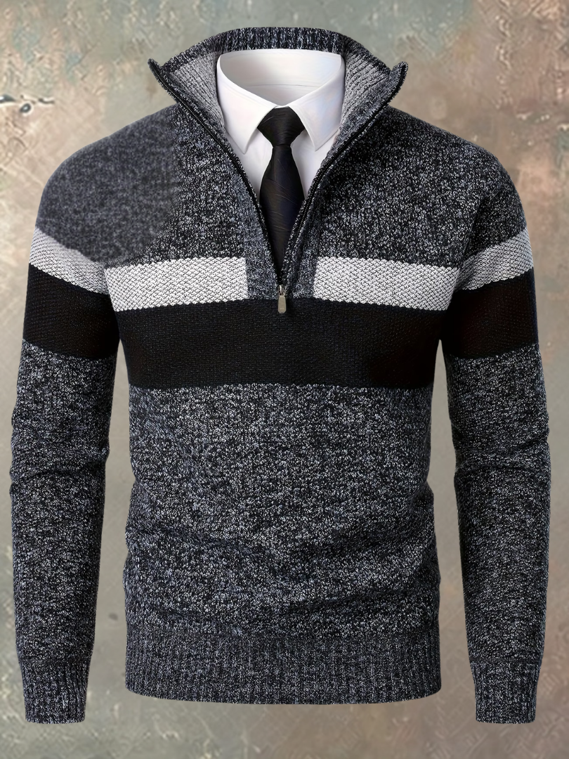 Damian | Elegant Half Zip Sweater