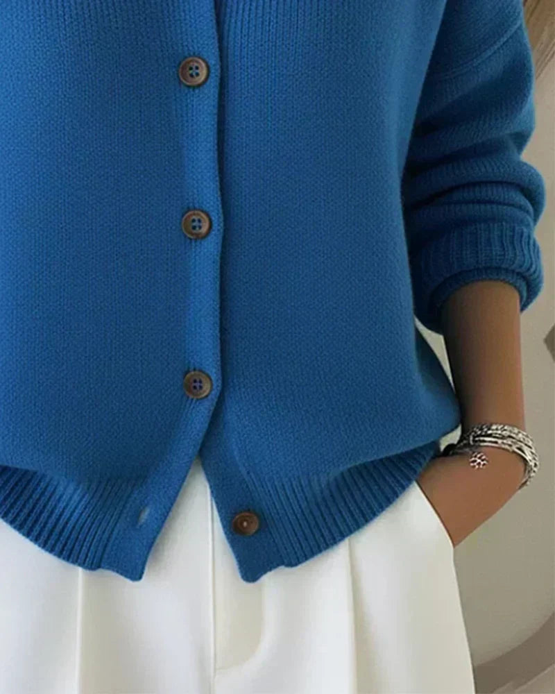 Marisa | Knit Cardigan with Shirt Collar