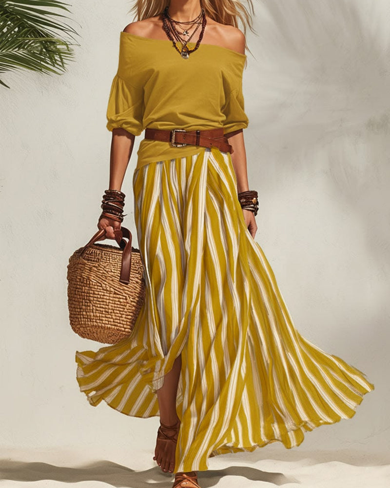 Madison | Striped Skirt Set