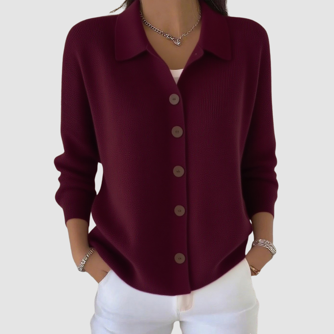 Millie | Button Up Collared Cardigan