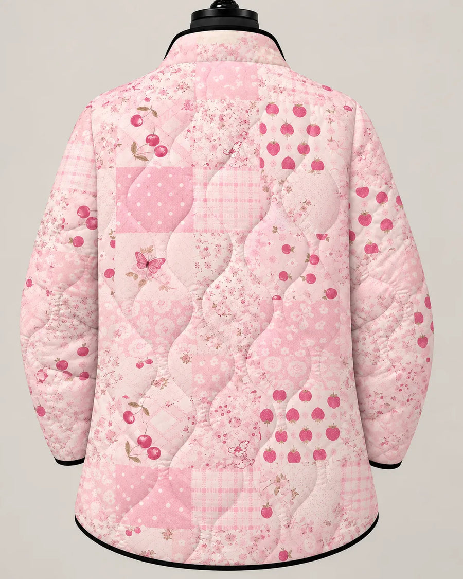Lillian | Berry Patchwork Jacket