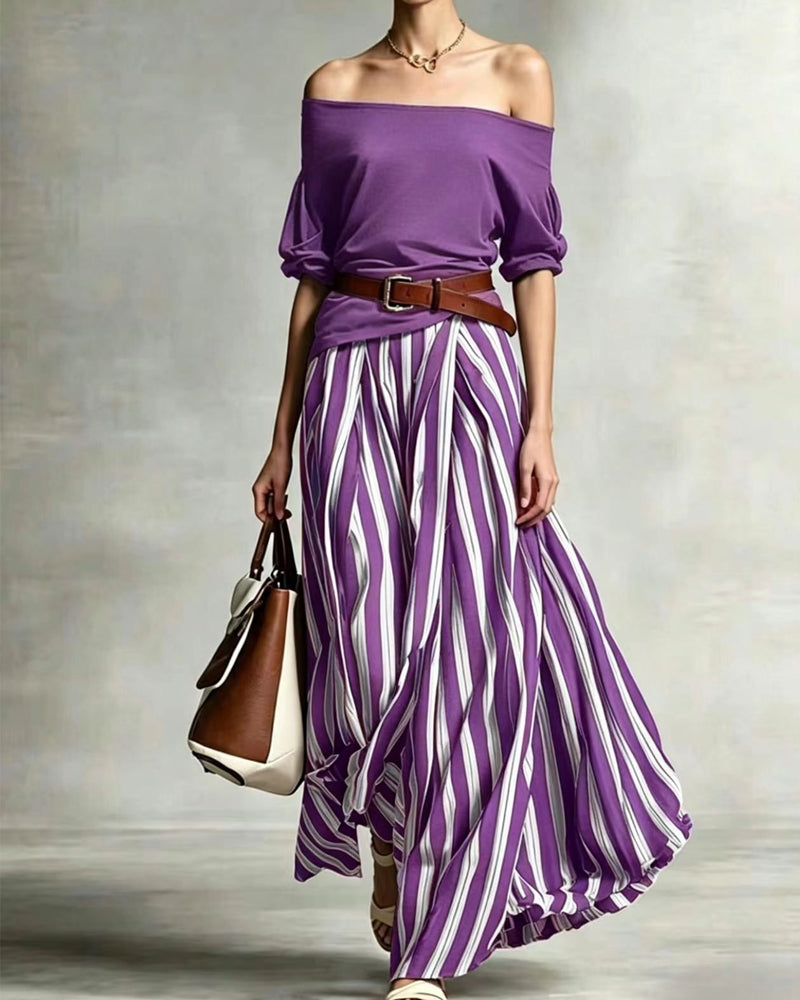 Madison | Striped Skirt Set