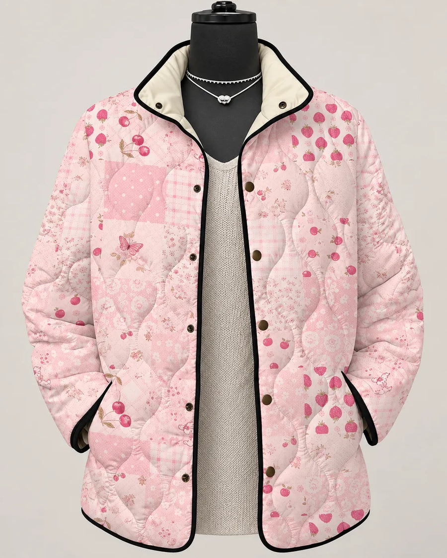 Lillian | Berry Patchwork Jacket