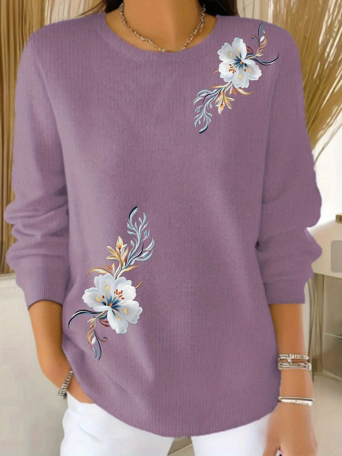 Meyla | Floral Long Sleeve Sweater