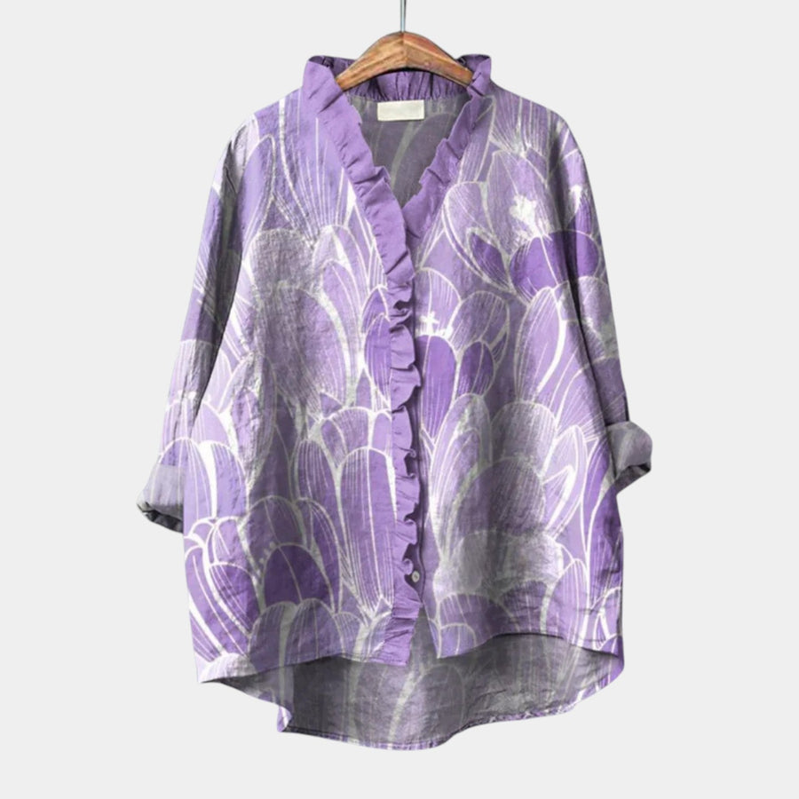 ELAINE™ - ELEGANT COMFORT PRINTED BLOUSE