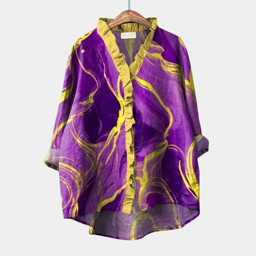 AURORA™ - ELEGANT COMFORT PRINTED BLOUSE