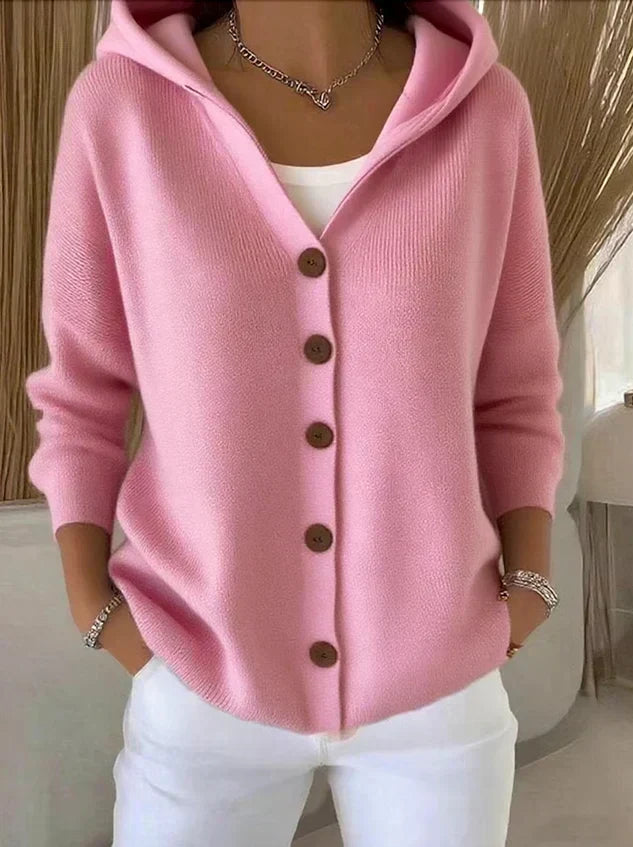 Zoe | Hooded Knit Cardigan