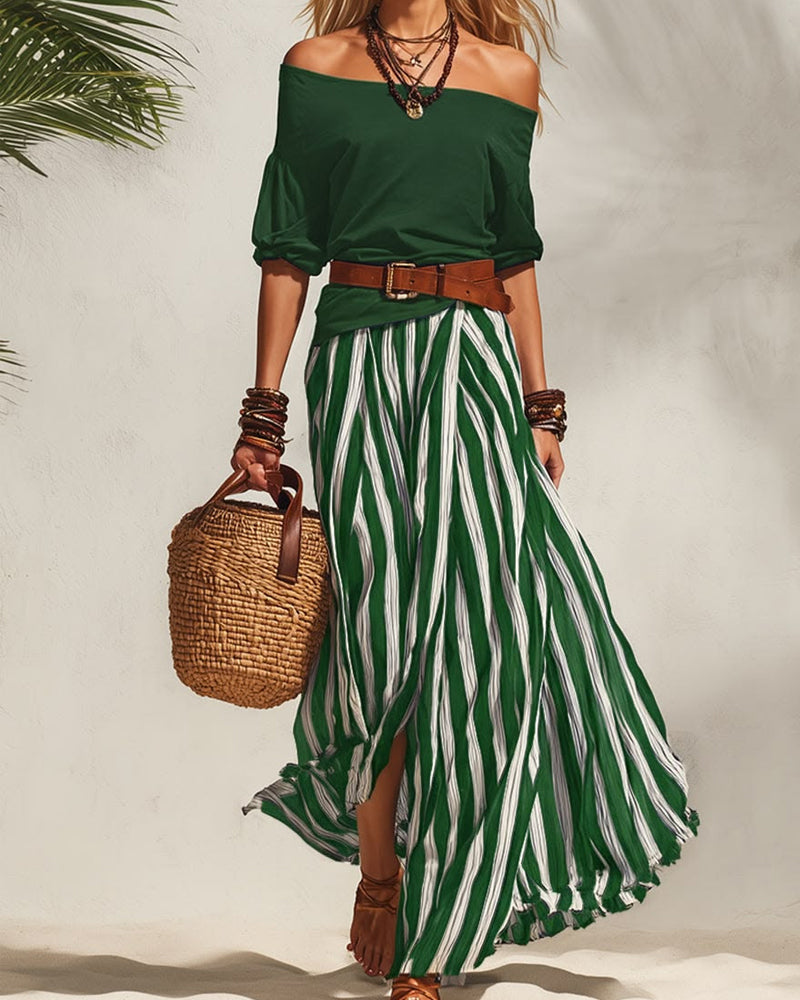 Madison | Striped Skirt Set