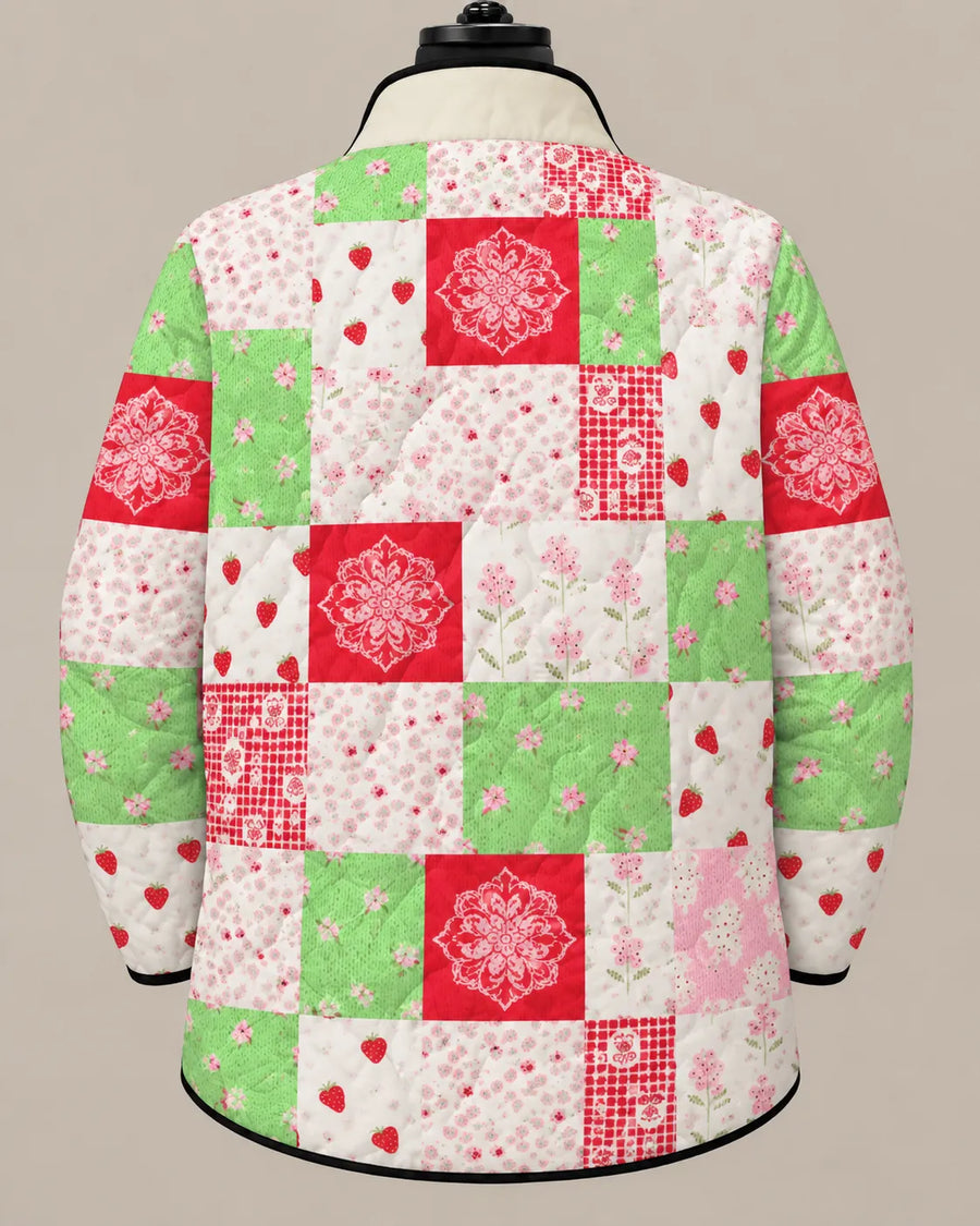 Rosalie | Strawberry Patchwork Jacket