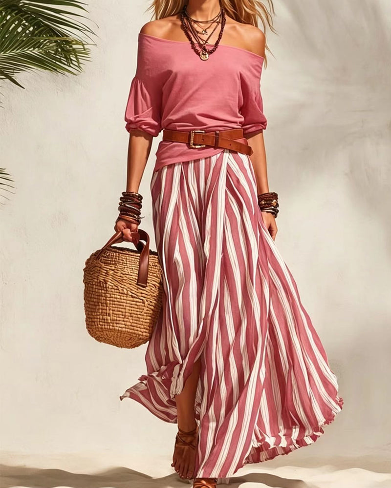 Madison | Striped Skirt Set